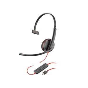 POLY BLACKWIRE 3210 MONAURAL USB-C HEADSET (BULK)